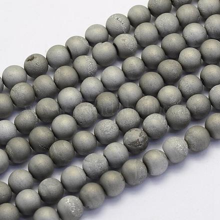 Fili di perline in agata naturale druzy G-G708-8mm-04-1