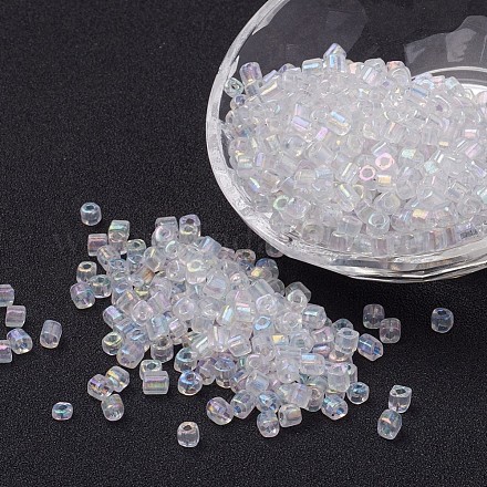 AB-Color Transparent Glass Seed Beads SEED-R026-B01-1