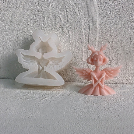 天使と妖精のキャンドルシリコンモールド  香りのよいキャンドル作りに  天使と妖精  9x8.5x2.8cm DIY-L072-010A-1