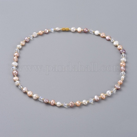 Kultivierte Süßwasserperlen Perlenketten NJEW-JN02664-1