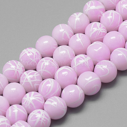 Chapelets de perles en verre d'effilage DGLA-S115-4mm-L02-1