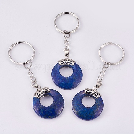 Natural Lapis Lazuli Keychain KEYC-P041-D12-1