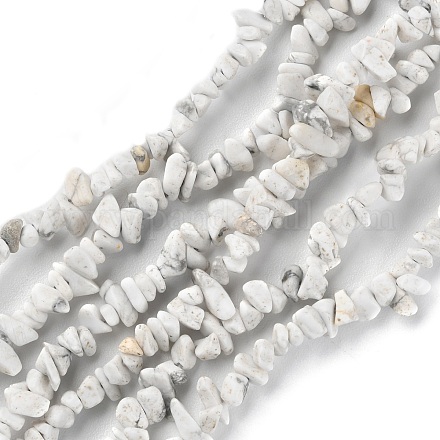 Natural Howlite Beads Strands G-G0003-B17-1