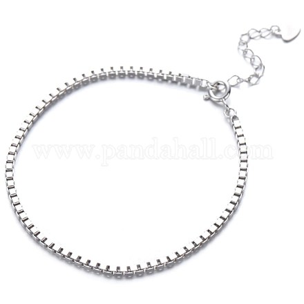 925 браслет-цепочка из стерлингового серебра для мужчин и женщин BJEW-BB43436-B-1