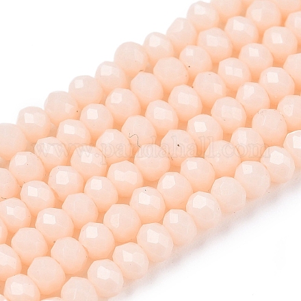 Непрозрачный сплошной цвет имитация нефрита стеклянные бусины пряди EGLA-A044-P2mm-D05-1