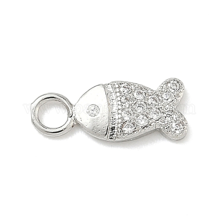 Латунные микропаве прозрачные кубические циркониевые подвески KK-H528-04A-P-1