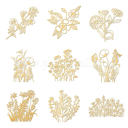 Никелевые декоративные наклейки DIY-WH0450-066-1