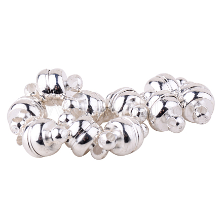 Pandahall elite 10 imposta componenti per la creazione di gioielli fermagli magnetici ovali in ottone per la creazione di gioielli KK-PH0012-13-1