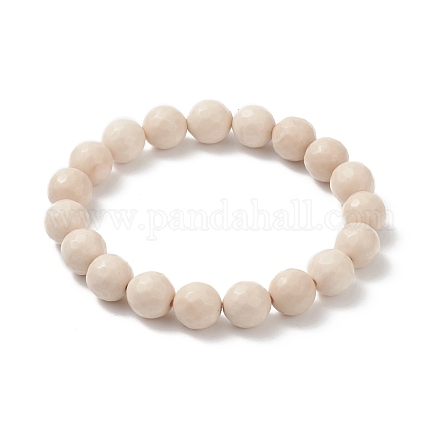 Bracelets extensibles avec perles fossiles naturelles BJEW-K212-C-015-1