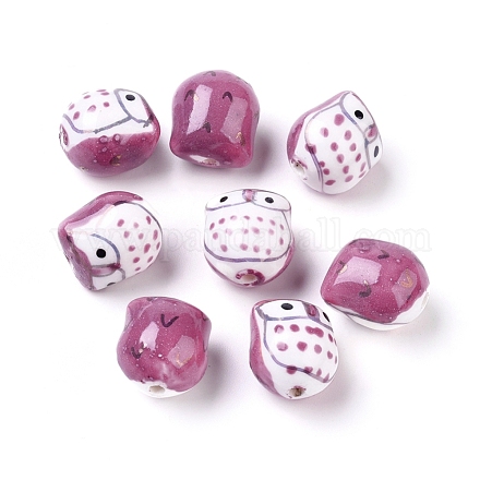 Фарфоровые бусины ручной работы&nbsp;PORC-S447-07-1