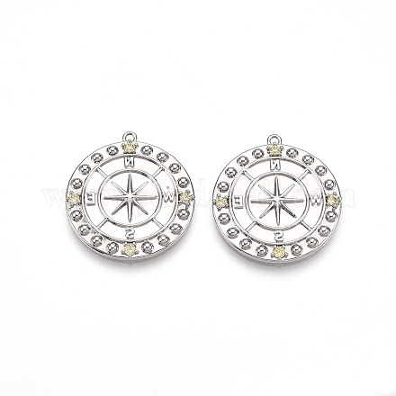 Латунные микро проложить кубического циркония подвески ZIRC-T016-17-1