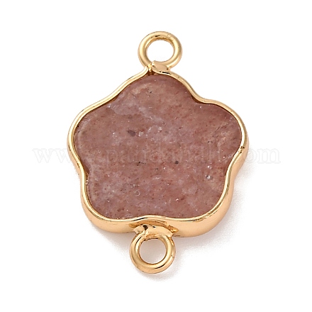 Подвески-коннекторы из натурального клубничного кварца KK-U042-17G-01-1