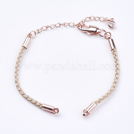 Braided Cotton Cord Bracelet Making MAK-I006-23RG-1