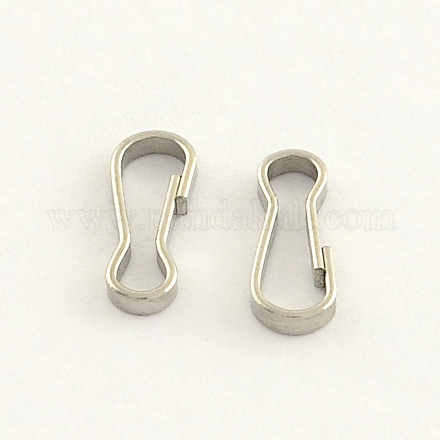 304 Stainless Steel Keychain Clasp Findings STAS-R063-59-1