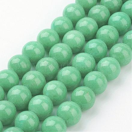 Chapelets de perles rondes en jade de Mashan naturelle G-D263-10mm-XS19-1
