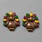 Thanksgiving Turkey Resin Cabochons, Coconut Brown, 29x24.5x7.5mm