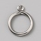 304 Stainless Steel Toggle Clasps Parts, Ring, Stainless Steel Color, 19x15x2mm, Hole: 2mm