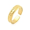 304 Stainless Steel Open Cuff Ring for Women, Real 18K Gold Plated, 5mm, inner diameter: adjustable