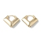 Rhombus Brass Micro Pave Cubic Zirconia Stud Earrings for Women, Real 18K Gold Plated, 20x7mm