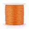 Polyester Braided Metallic Thread, for DIY Braided Bracelets Making and Embroidery, Orange Red, 0.4mm, 6-Ply, about 54.68 yards(50m)/roll