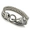 Eagle Viking 304 Stainless Steel Wheat Chain Bracelets for Men, Alloy Clasp, Antique Silver, 8-1/4 inch(21cm)