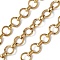 304 Stainless Steel Rolo Chains, Unwelded, with Spool, Ion Plating(IP), Real 18K Gold Plated, 8x1.5mm, about 32.81 Feet(10m)/Roll