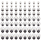 200Pcs 4 Styles Plastic Cabochons, Oval Eye, White, 11~25x7.5~16x1.5~2mm, 50pcs/style