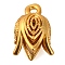 Brass Pendants, Flower Charm, Matte Gold Color, 10x7mm, Hole: 1mm