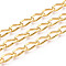 Brass Curb Chains, Soldered, with Spool, Golden, 11x5x2mm, about 32.81 Feet(10m)/Roll