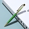 Natural Peridot Chip on Top Ball-Point Pens, Aluminium Alloy Ball-Point Pen, 140mm