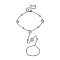 Stainless Steel & Falt Round Glass Ring Bracelets for Women, Stainless Steel Color, 7-5/8 inch(19.4cm)