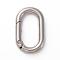 Electroplated Alloy Keychain Clasps, Oval, Platinum, Inner Diameter: 25x12mm