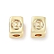 Brass Beads, Cadmium Free & Nickel Free & Lead Free, Cube, Real 18K Gold Plated, 3.5x3x3mm, Hole: 1.4mm
