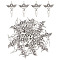 Tibetan Style Alloy Pendnats, Cross with Wings, Antique Silver, 47x33.5x2.8mm, Hole: 4mm, 30pcs/box