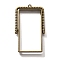 Alloy Open Back Bezel Pendants, For DIY UV Resin, Epoxy Resin, Cadmium Free & Nickel Free & Lead Free, Rectangle, Antique Bronze, 47x28.5x3.5mm, Hole: 1.4mm