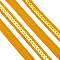 Sparkle Polyester Lace Ribbons, with Sequins, Garment Accessories, Goldenrod, 1/2 inch(13mm), about 10.94 Yards(10m)/Bundle