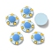 Space Theme Opaque Resin Cabochons, Saucer, Light Sky Blue, 20~20.5x7mm