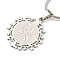 Non-Tarnish Virgin Mary Pendant Necklaces, 304 Stainless Steel Snake Chain Necklaces, Stainless Steel Color, 17.91 inch(45.5cm)