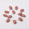 Oval Synthetic Lava Rock Pendants Beads Strands, Dyed, Pink, 32x21x9mm, Hole: 1mm, about 12pcs/strand, 15.7 inch