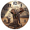 MDF Printed Wall Clock, for Home Living Room Bedroom Decoration, Flat Round, Elephant, 300mm