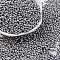 8/0 Baking Paint Glass Seed Beads, Round Hole, Teardrop, Silver, 3x2mm, Hole: 1mm, about 18750pcs/pound