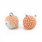 Opaque Resin Pendants, with Platinum Tone Iron Loops, Flocky Hedgehog Charms, Sandy Brown, 18.5~20.5x18~19x16.5mm, Hole: 2.5mm