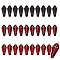 30Pcs 3 Colors Halloween Theme Alloy Enamel Pendants, Coffin with Cross, Mixed Color, 25.5x11x1.5mm, 10pcs/color