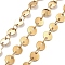 PVD Vacuum Plating 304 Stainless Steel Link Chain, Golden, Link: 4x0.3mm and 4x2.5x0.4mm
