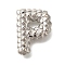 Rack Plating, Brass Pendants, Cadmium Free & Lead Free, Letter A~Z Charms, Letter P, 21x15.5x5.5mm, Hole: 2.5x3mm