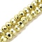 Electroplate Glass Beads Strands, Faceted, Rondelle, Light Khaki, 4x3.5mm, Hole: 1mm, about 105~108pcs/strand, 36~37cm