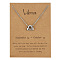 Alloy Constellation Pendant Necklaces, Platinum, Libra, 16.14 inch(41cm)