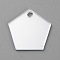 Acrylic Pendants, Hexagon, 27.5x27x1.6mm, Hole: 3.2mm