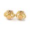 Handmade Resin Indonesia Round Beads, with Alloy Findings, Round, Gold, 19x16.5mm, Hole: 2mm