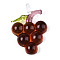 Handmade Lampwork Pendants, Grape, Sienna, 47~49x32~36x10.5~12mm, Hole: 4~6x4~5mm